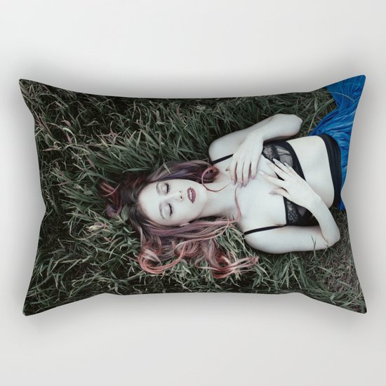 Grass girl Rectangular Pillow
