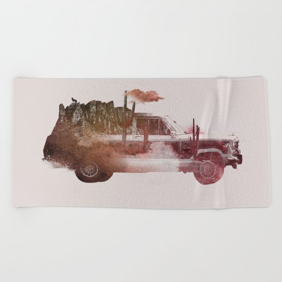 Drive me back home 2 Beach Towel