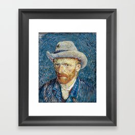 Self-portrait with Grey Felt Hat - Van Gogh Framed Art Print