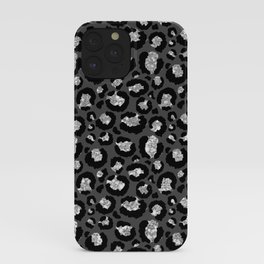 Black & Silver Leopard Glitter iPhone Case | Black And White, Graphicdesign, Leopardspots, Cheetah, Patterns, Homedecor, Pattern, Curated, Digital, Bedroom 