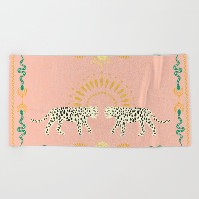 Snakes and Leopards Beach Towel