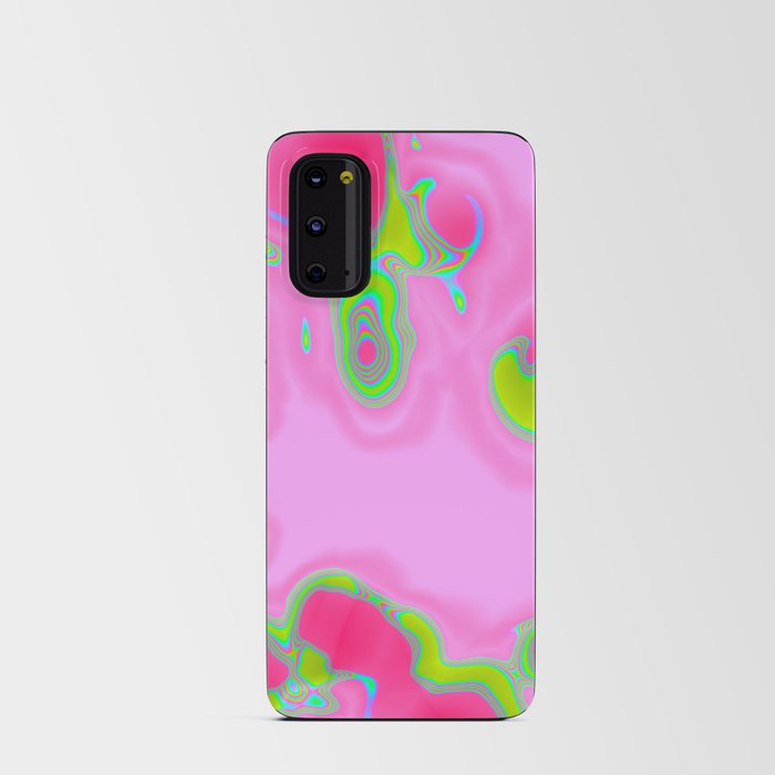 Green and pink flow Android Card Case