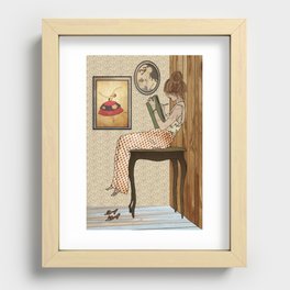 Woman Writer, Vintage Aesthetic, 1900s, Flapper, Golden Era, English Literature Recessed Framed Print