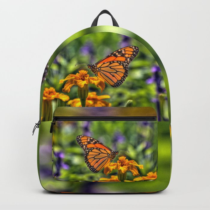 Butterfly and Flowers Nature Photography Backpack