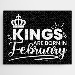 Kings Are Born In February Birthday Quote Jigsaw Puzzle