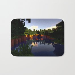 M I N E C R A F T Shaders Bath Mat | Landscape, Nature, Digital, Game 