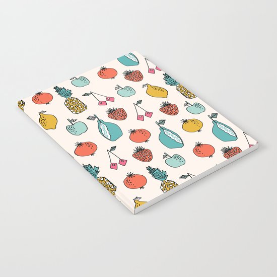 Tutti Fruit - Cream by Andrea Lauren Notebook