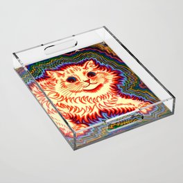 Louis Wain Psychedelic Cat Acrylic Tray