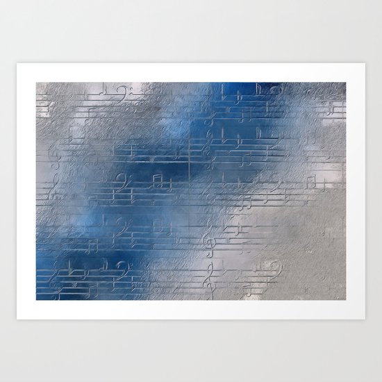 Silver music Art Print
