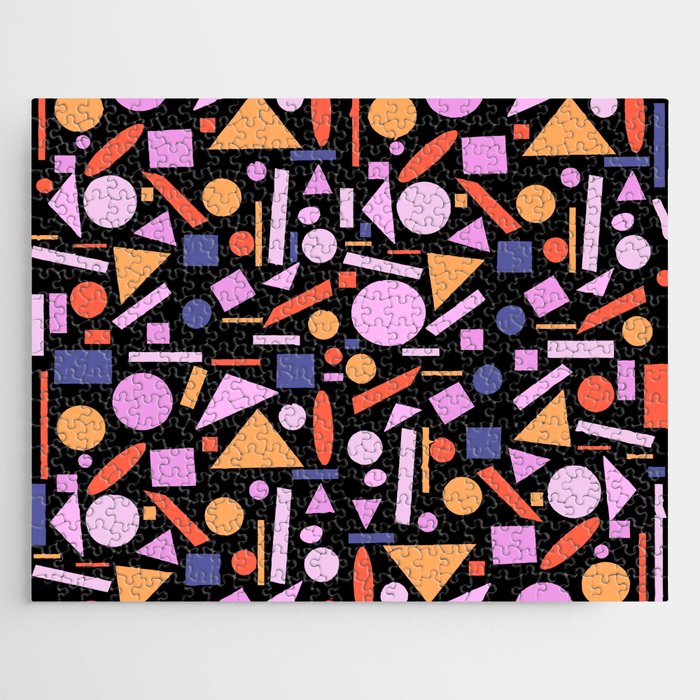 Midcentury colourful geometric shapes  Jigsaw Puzzle