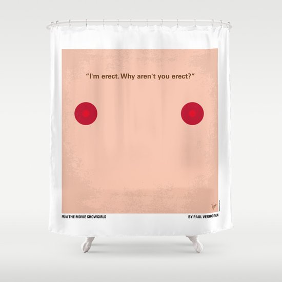 No076 My Showgirls minimal movie poster Shower Curtain