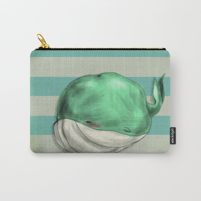 Tubby Sketch Whale Carry-All Pouch