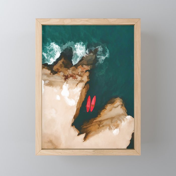 Top View Framed Mini Art Print By Littleb