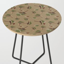 Green Mushrooms with Snails Side Table