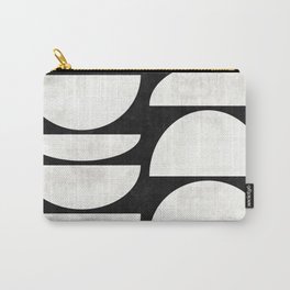 Mid-Century Modern Pattern No.8 - Black and White Carry-All Pouch
