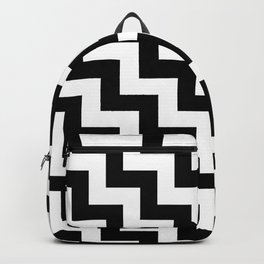 Black and White Steps LTR Backpack | Sky, Graphicdesign, Graysteps, Black, Whitesteps, Pattern, Gray, Blacksteps, Steps, White 