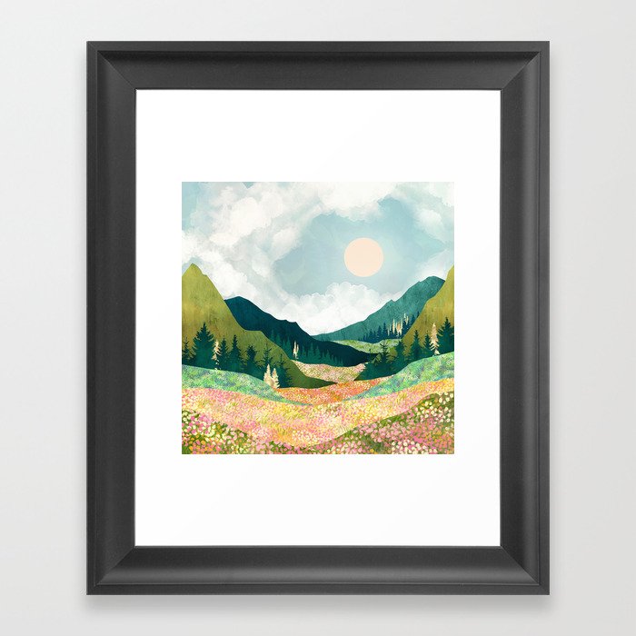 Spring Flower Vista Framed Art Print