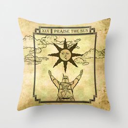 Praise The Sun - Tarot Solaire Throw Pillow