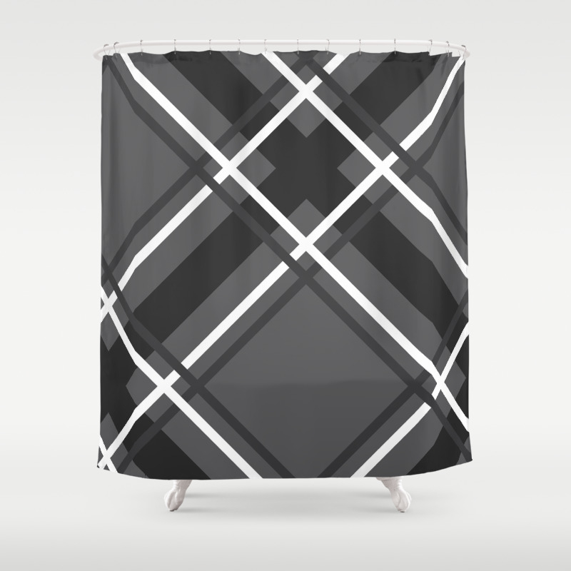 Jumbo Scale Men S Plaid Pattern Shower Curtain By Cayennegypsy