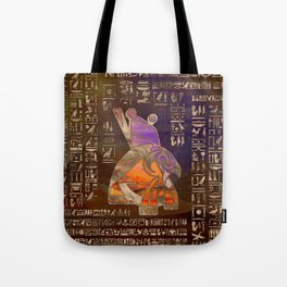 Egyptian Horus Mixed Media Digital Art Tote Bag