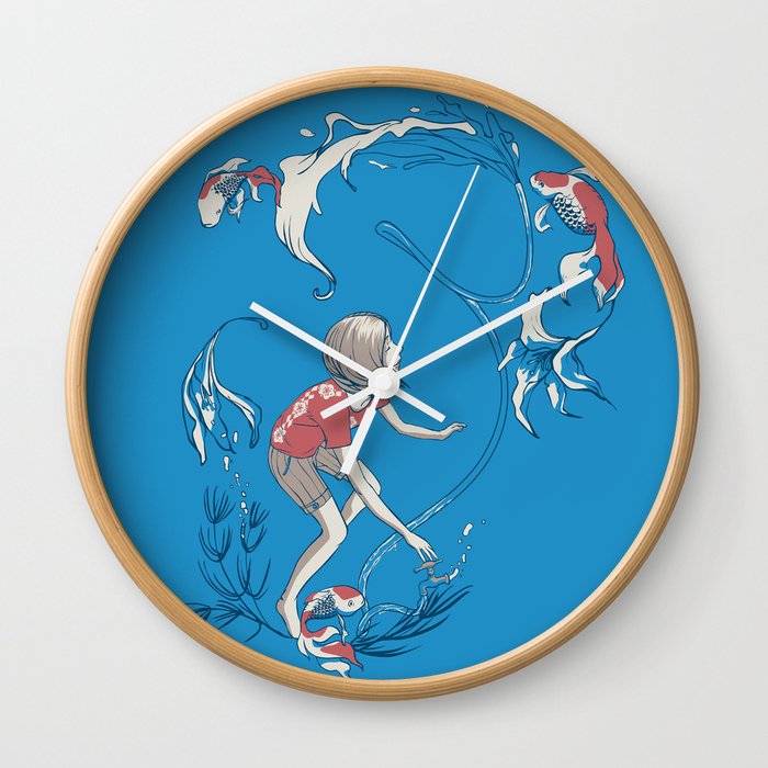 FISH AND WATER Wall Clock