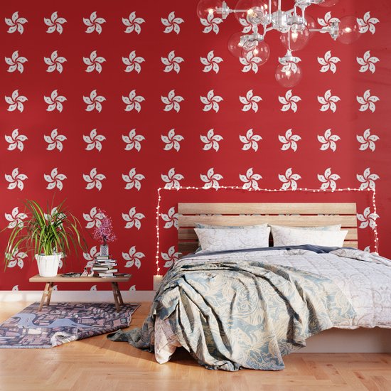 Hong Kong Flag Emblem Wallpaper By Textures Society6