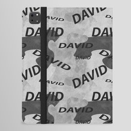  David pattern in gray colors and watercolor texture iPad Folio Case