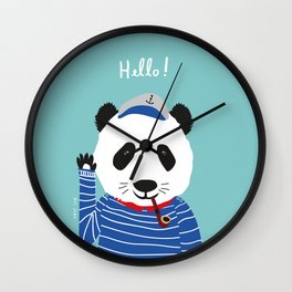 Mr. Panda Seaman Wall Clock