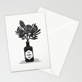 Floral Protea Gin Print Stationery Cards