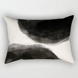 Monochrome Balanced Blobs Rectangular Pillow