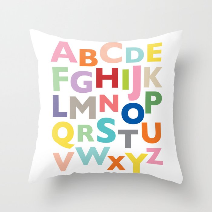 Alphabet throw pillows online