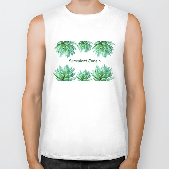 succulent echeveria Biker Tank