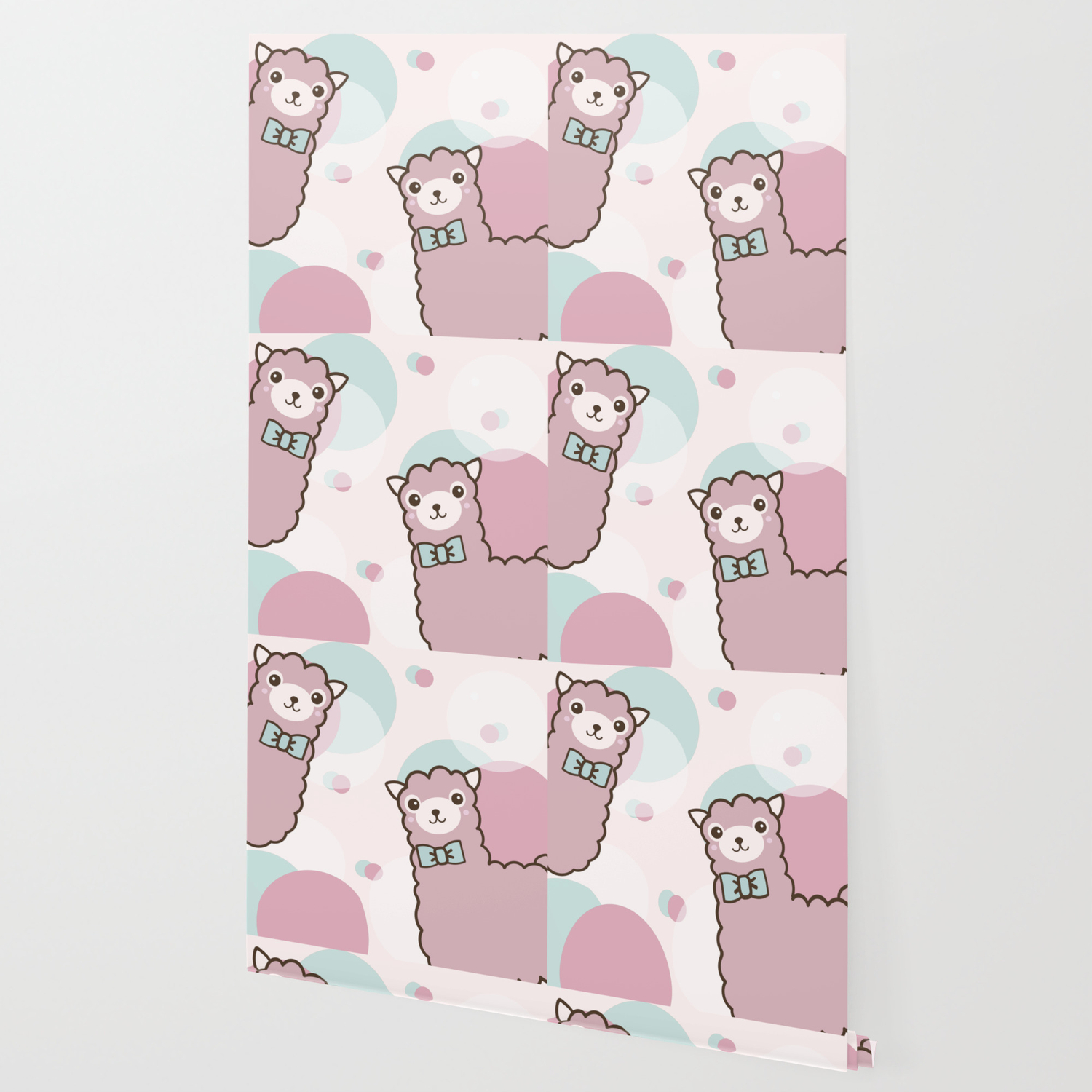Pink Cute Llama Wallpaper By Lisaliza Society6