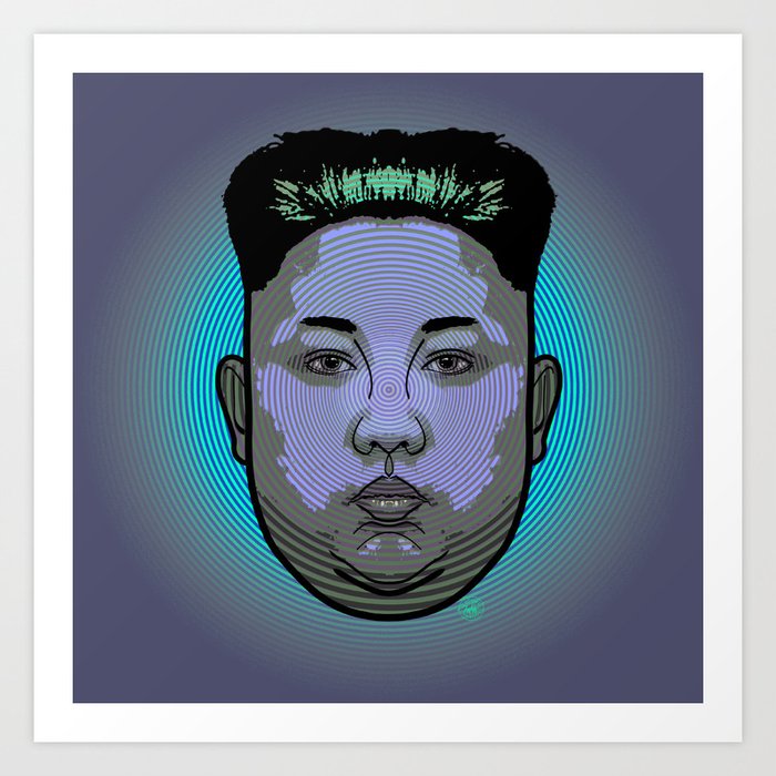 Kim Jong Un Dictator Do (series green1) Art Print