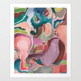 Abstract Watercolor - Organic Color 2 Art Print
