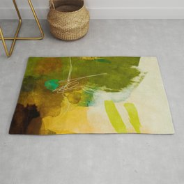 summer landscape 1 triptych abstract art Area & Throw Rug