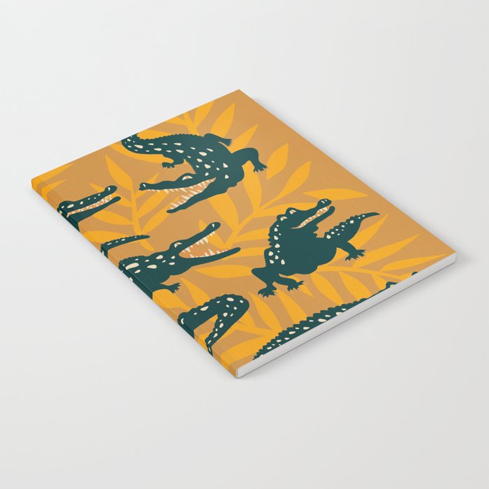 Alligator Collection – Ochre & Teal Notebook
