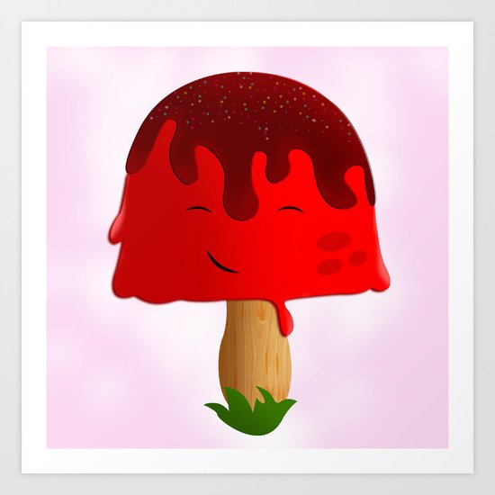 Frozen Mushroom Art Print