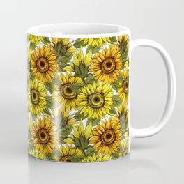 Lovely Nature _ Sunflower Seamless Pattern  Mug