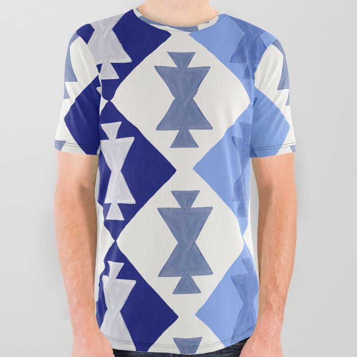 Azerbaijan Pattern – Porcelain All Over Graphic Tee