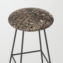 Les Vegas Collage in Terrazzo Style Bar Stool