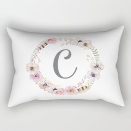 Floral Wreath - C Rectangular Pillow