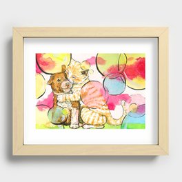 Love Bubbles Recessed Framed Print