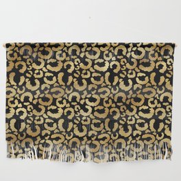 Leopard Gold Black Modern Collection Wall Hanging