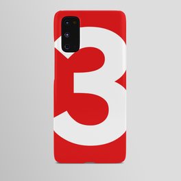 Number 3 (White & Red) Android Case