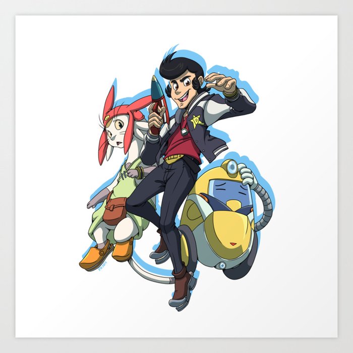 Dandy Qt Meow Space Dandy Art Print By Marvin89 Society6 Download this wallpaper as iphone desktop or lock screen: dandy qt meow space dandy art print by marvin89