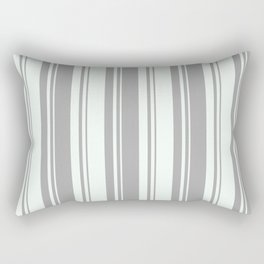 [ Thumbnail: Dark Gray & Mint Cream Colored Lines Pattern Rectangular Pillow ]