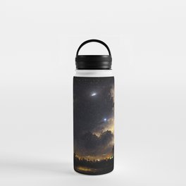 Night sky of alternate universe colliding with ours  Water Bottle