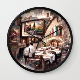 Home Wall Clock | Fun, Restaurant, Friends, Family, Food, Italian, Itlay, Oil, Curated, Foodfriends 