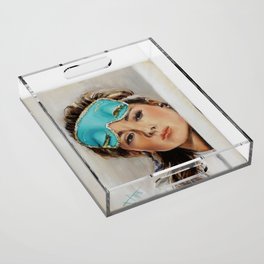 Audrey Hepburn Tiffany mask Acrylic Tray